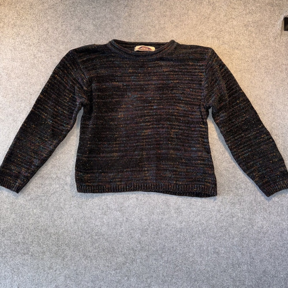 Sonoma Jean Company Confetti Knit Sweater Misses Black Multicolor Speckled Fleck